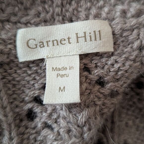 Garnet Hill Baby Alpaca Open Front Sweater Lagenlook Preppy Quiet Luxury M - Picture 2 of 10